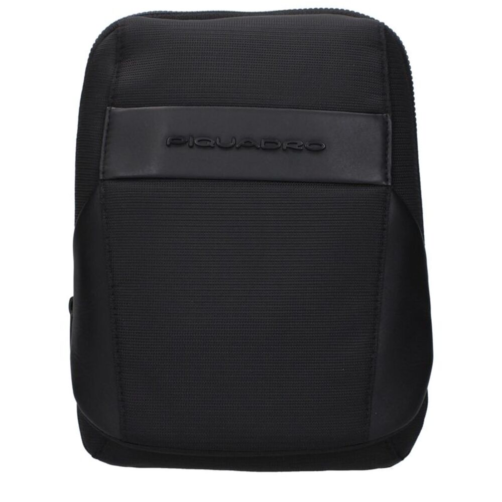 Piquadro Black Fabric Crossbody Men's Bag